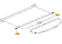 Ślizg, prowadnica rolety bagażnika INSIGNIA (prawa)(brąz)
